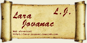 Lara Jovanac vizit kartica